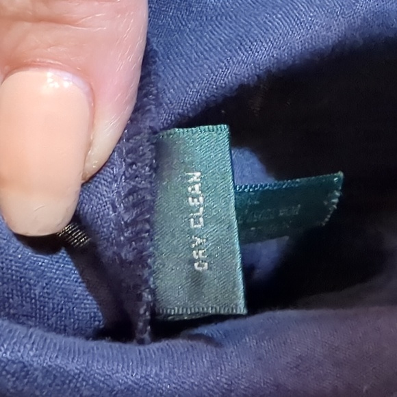 Lauren Ralph Lauren Dark Blue Linen Dress - Picture 12 of 13